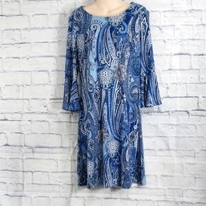 🎟️BOGO FREE🎟️ Tommy Hilfiger Paisley Boho Sleeve Dress Sz 10